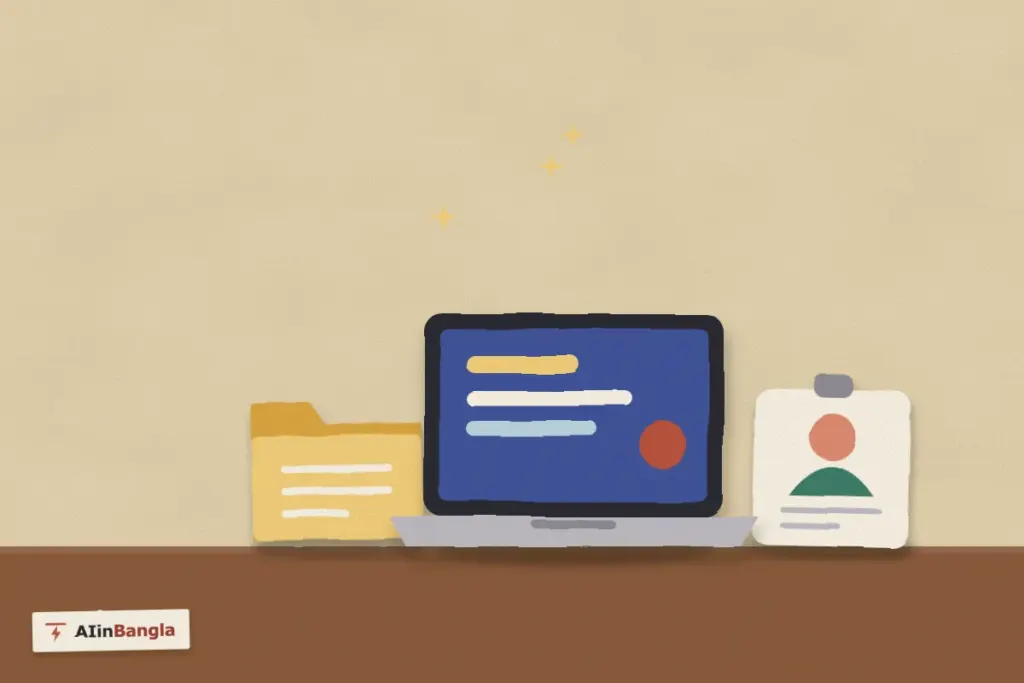 Chrome Web Store এ এক্সটেনশন প্রকাশ: ল্যাপটপ, ফোল্ডার আর পরিচয়পত্র, কাগজ কেটে বানানো ছবি